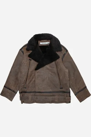 Oval Square | Morris Shearling Jacket | coats S - Dark Worn