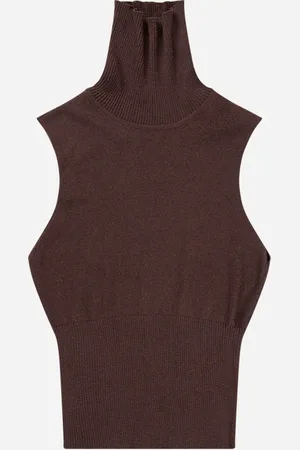 Kernemilk | Amber Vest | tops Online 3 - CHOCOLATE PLUM