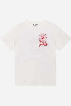 Ganni | Basic Jersey Celestial Poster | T-shirt XL - Egret