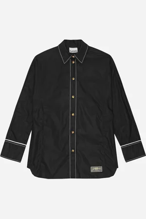 Ganni | Cotton Poplin Raglan Shirt | shirts 36