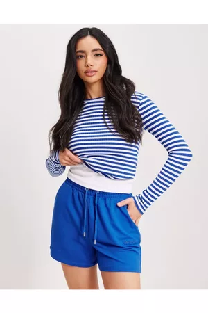 Only Play Naiset Shortsit - Onpfrei Logo Hw Sweat Shorts Strong Blue