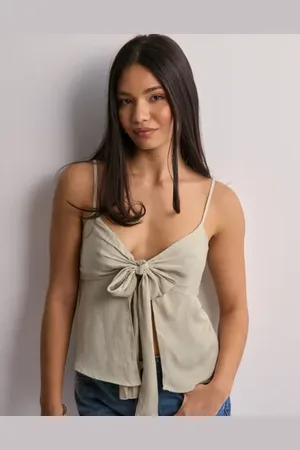 Gina Tricot - Flowy satin tie singlet