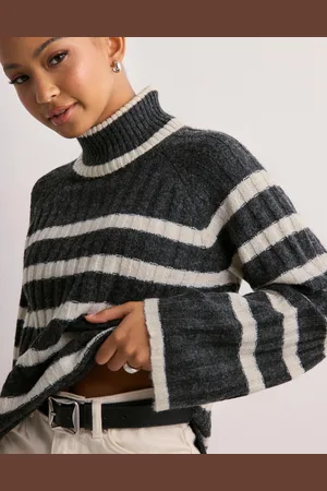 JDY - miley L/S Long Stripe Pullov Knt