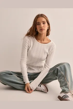 VERO MODA - Vmlisa Pointelle Ls Top Jrs Noos