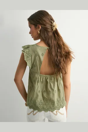 ONLY - Onllou Life Emb S/S Open Back Top P