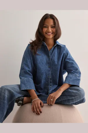 ONLY - Onlgrace 3/4 Dnm Shirt Cro Noos