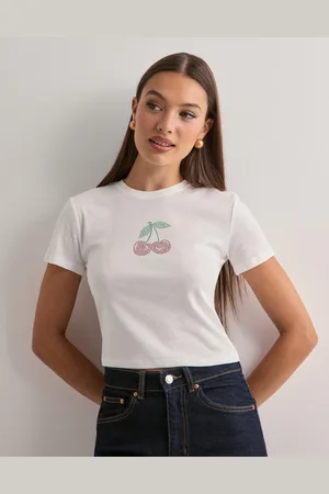 ONLY - Onlkira S/S Bling O-Neck Short Top
