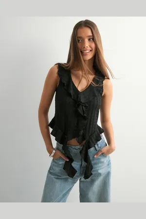VERO MODA - Vmida Sl Frill Top Jrs Ga