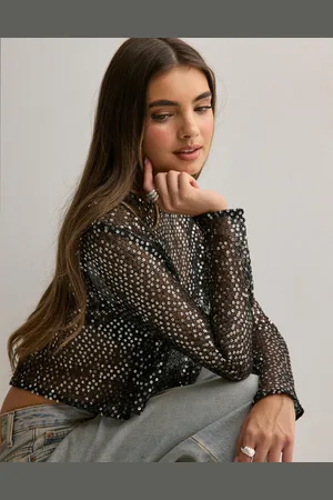Pieces® - Pcrissi Ls Rev. Sequins Cardigan Jr