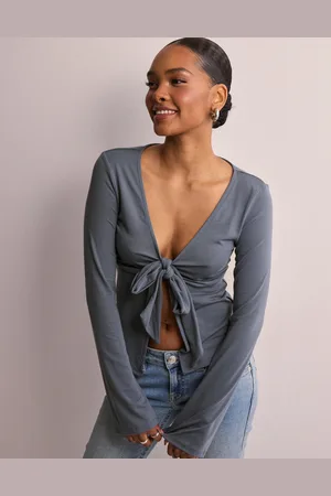 Gina Tricot - Tie front long sleeve top