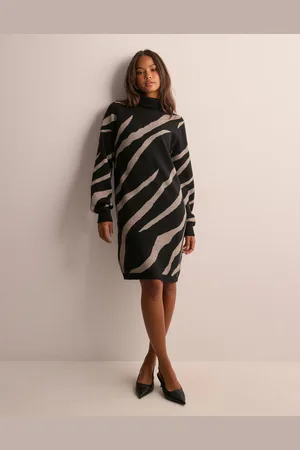 Object - Objray L/S Knit Rollneck Dress Aop
