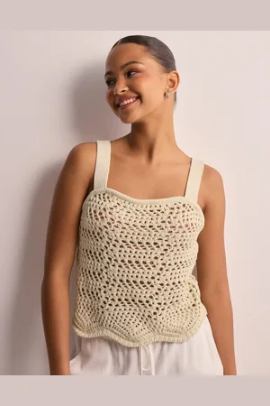 Pieces® - Pcaia S/L Knit Crop Top Bc