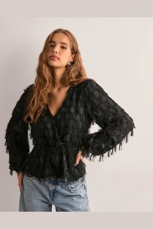 JDY - mimi L/S V-Neck Top Wvn