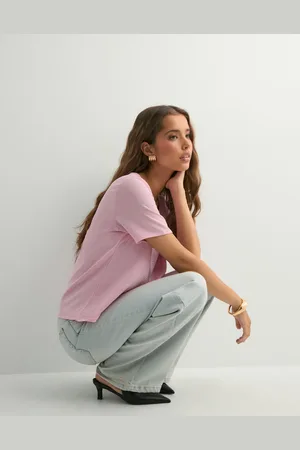 Pieces® - Pcanna Ss O-Neck Top Noos Wvn Bc
