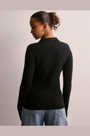 Object - Objthess Thin Ls Knit Polo Shirt E
