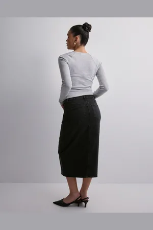 Pieces® - Pcjessie Hw Denim Midi Skirt Noos E