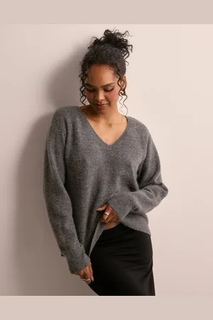 SELECTED - Slflulu New Ls Knit V-Neck B Noos