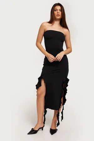 ONLY - Onllila S/L Frill Tube Midi Dress J