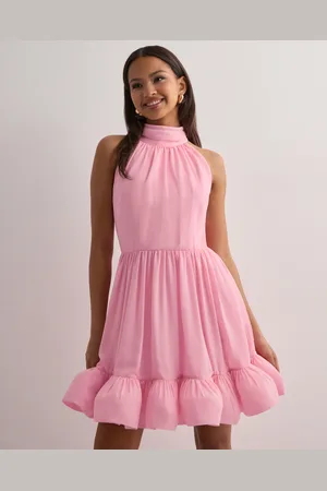 By Malina - Fern Halterneck Ruffled Mini Dress