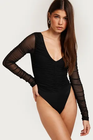 Nelly - Mesh Ruched Bodysuit