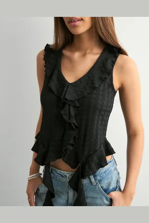 VERO MODA - Vmida Sl Frill Top Jrs Ga