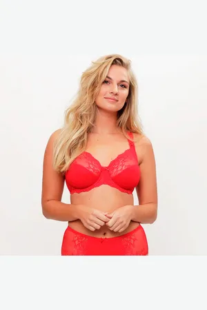 LingaDore Daily Plus Size kaarituelliset rintaliivit, punainen