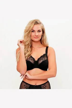 LingaDore Daily Plus Size kaarituelliset rintaliivit, musta
