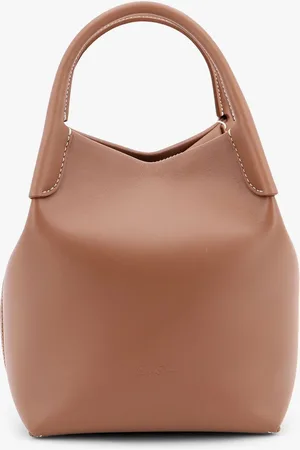 Loro Piana Bale small leather bucket bag with engraved logo - - gender_Woman