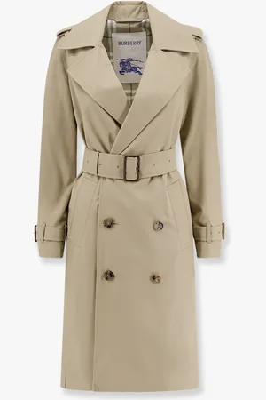 Burberry Organic cotton trench with check lining - - gender_Woman