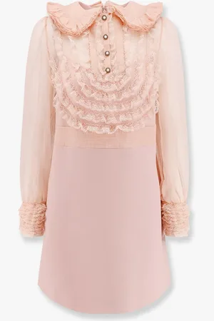 VALENTINO Couture crepe dress with laces profiles - - gender_Woman