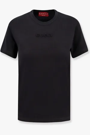 Gucci Cotton t-shirt with frontal ton sur ton logo - - gender_Woman