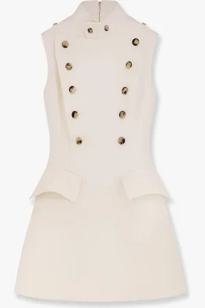 Alexander McQueen Mini dress with panier in bone - - gender_Woman
