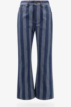 Fendi Cotton jeans with pequin stripes - - gender_Woman