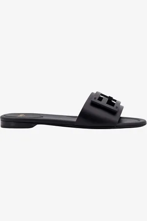 Fendi Baguette leather slides - - gender_Woman