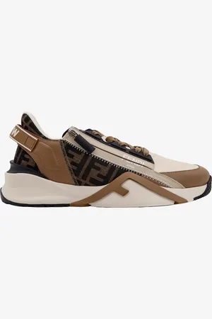 Fendi Flow leather sneakers with ff motif - - gender_Man