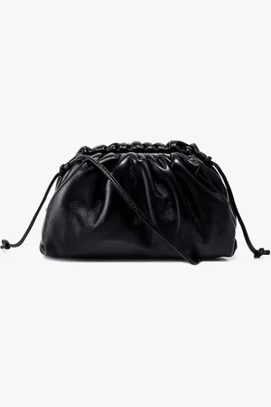 Bottega Veneta Gathered top mini pouch with leather shoulder strap - - gender_Woman