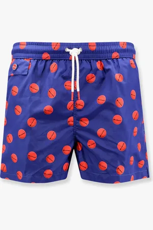 Kiton Nylon swim trunk with all-over print - - gender_Man