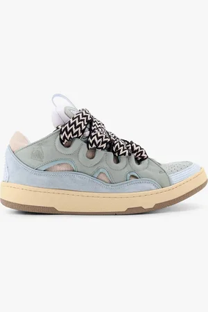 Lanvin Curb leather, suede and mesh sneakers - - gender_Man