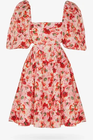 ZIMMERMANN Linen dress with floral print - - gender_Woman