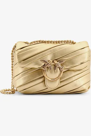 Pinko Recycled material shoulder bag with love birds buckle - - gender_Woman