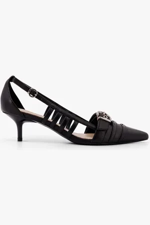 Pinko Leather gloria décolleté with metal buckle detail on the front - - gender_Woman