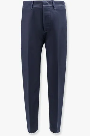 Tom Ford Cotton trosuer with leather logo patch - - gender_Man