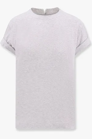Brunello Cucinelli Cotton t-shirt with iconic jewel application - - gender_Woman