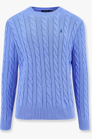 Ralph Lauren Cable knit cotton sweater with iconic logo - - gender_Man