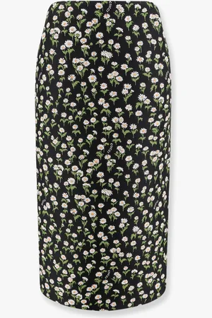 Gucci Crêpe jacquard midi skirt with floral pattern - - gender_Woman