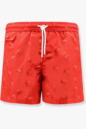 Kiton Nylon swim trunk with all-over print - - gender_Man