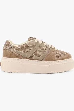Fendi Match canvas and suede low-top sneakers - - gender_Woman
