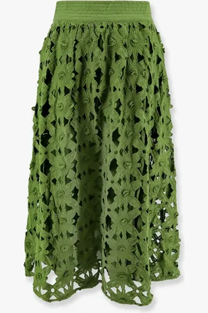 Farm Rio Cotton skirt with floral embroideries - - gender_Woman