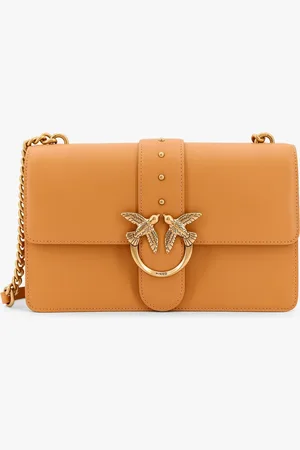 Pinko Leather shoulder bag with love birds buckle - - gender_Woman