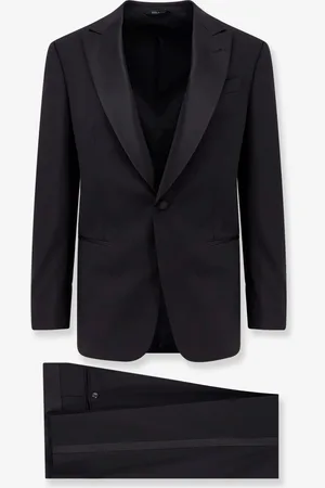 Giorgio Armani Virgin wool smoking with satin profiles - - gender_Man